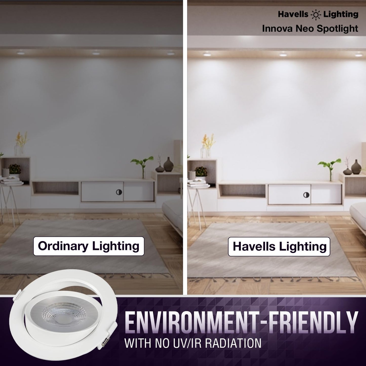 Havells INNOVA NEO LED SPOT Light 8W 6K Round, LED Ceiling Light