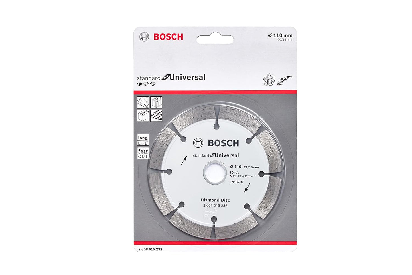 Bosch Professional Marble Cutting Blade/Diamond Blade, 4 Inch/ 100Mm, 20Mm Bore With 10Mm Segment Height, Pack Of 1