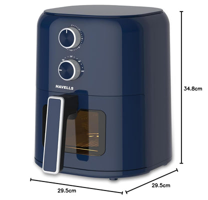 Havells Prolife Brio Air Fryer 4.2 L| Aero Crisp Technology for Air Circulation| See Through Window| Non-Stick Silicon Coated Basket| Adjustable Temperature and Time| 2Yr Door Step Warranty by Havells