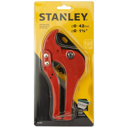 STANLEY 14-442 42 mm PVC Pipe Cutter (Red), Limited lifetime warranty