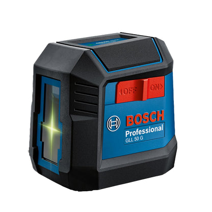 Bosch Professional GLL 50 G Line Laser - Green Laser Technology, 15m, Compact Design & IP55 Protection, Tripod Thread, 1/4", 2 x 1.5 V LR6 (AA), 3.7V Li-ion Battery, 1 Year Warranty
