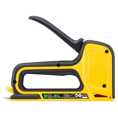 STANLEY STHT70440 2-in-1 Multi Tacker, Attachment Indication, Non-Slip Handle with Easy Squeeze Mechanism, Ideal for Type A Staples (6-10 mm) and Type J Headed Brad Pins (10 mm), Staples NOT Included
