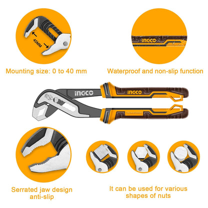 INGCO 7 Pcs Pliers Set, CR-V, Labor-saving Structural Design, Pliers, Hand tools, for Home improvement