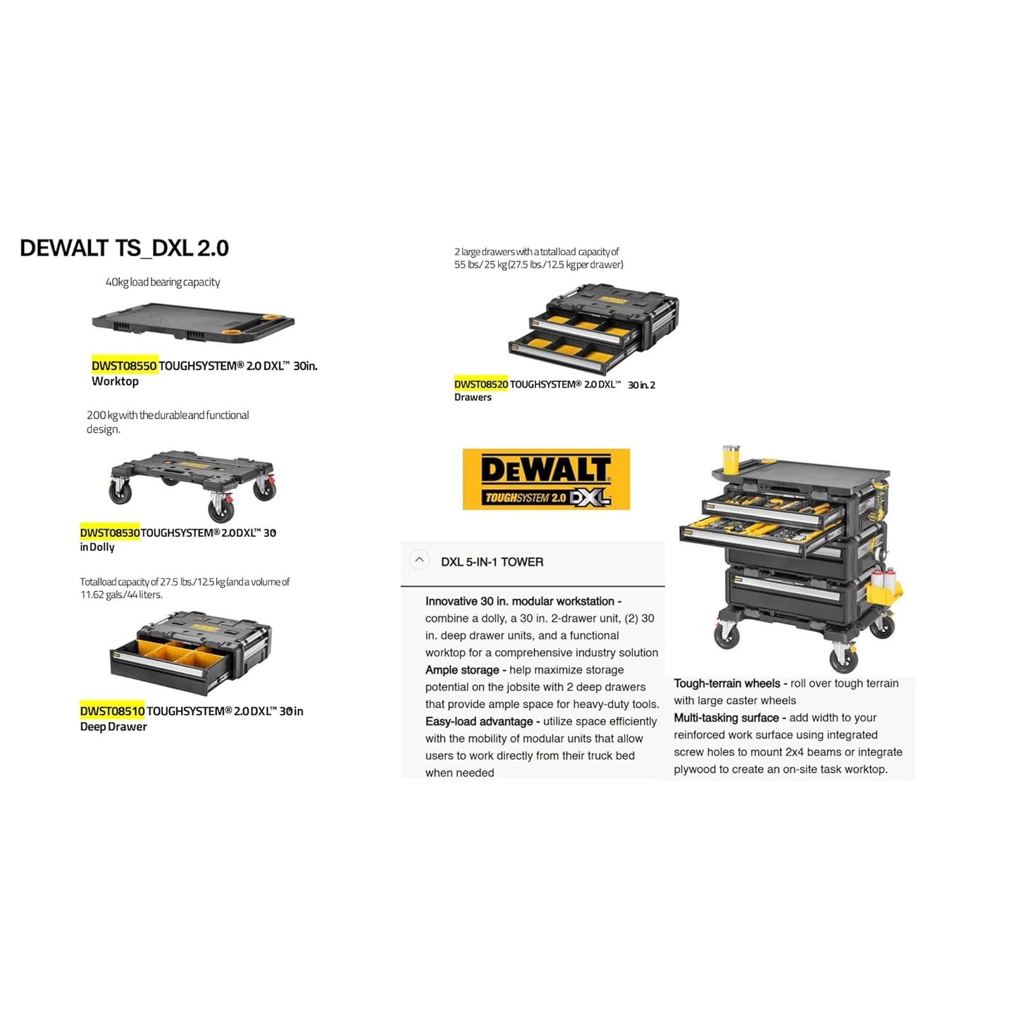 DEWALT 20V MAX XR POWERPACK, Lithium Ion 8 Ah Battery, 2-Pack (DCB2108-2)
