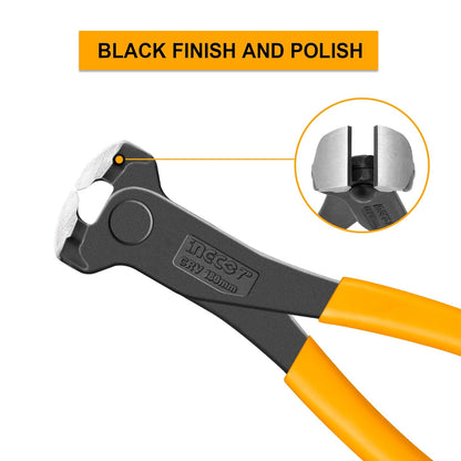 Ingco End Cutting Plier, Cr-V, 7"(180Mm), For Removing Nails And Screws, For Cutting And Bend The Wire, Multicolor