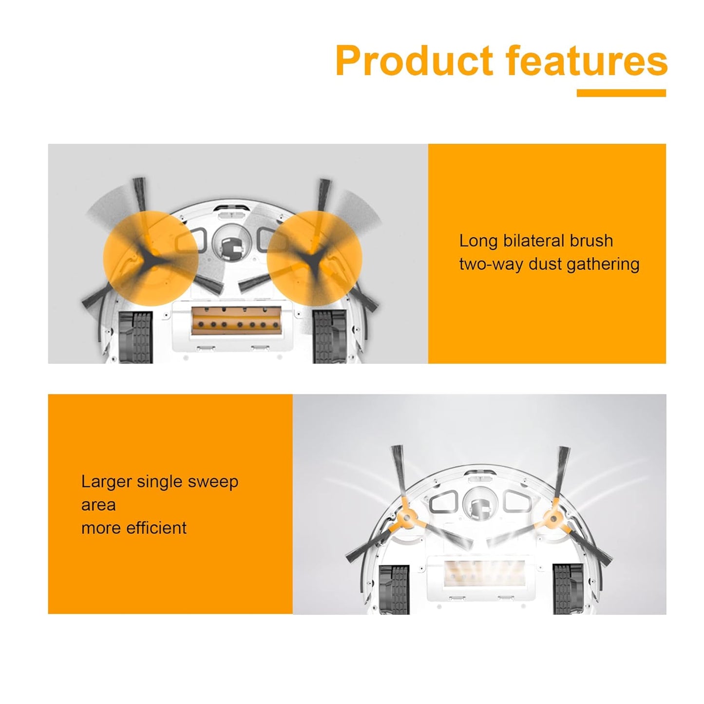 Ingco Robotic Vacuum Cleaner VCRR30201 | 2000mAh Lithium Battery, Anti-Winding, with Cliff detect sensors