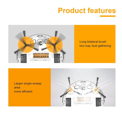 Ingco Robotic Vacuum Cleaner VCRR30201 | 2000mAh Lithium Battery, Anti-Winding, with Cliff detect sensors