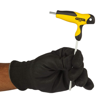 STANLEY 94-346 4.0mm Metric 2 Way T Handle Hex Key (Silver and Yellow)