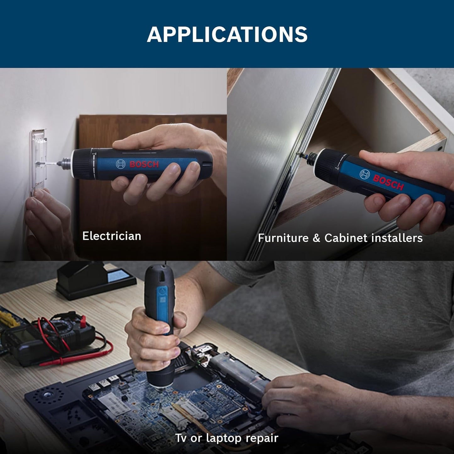 BOSCH GO 3.0 Professional Screwdriver Kit | 9-Piece Screwdriver Bit Set| 2.0Ah Battery | Speed 360 RPM | Torque 5/2 Nm | Push Start and Smart Stop | ¼" HEX Universal Bit Holder| 1 Yr Warranty