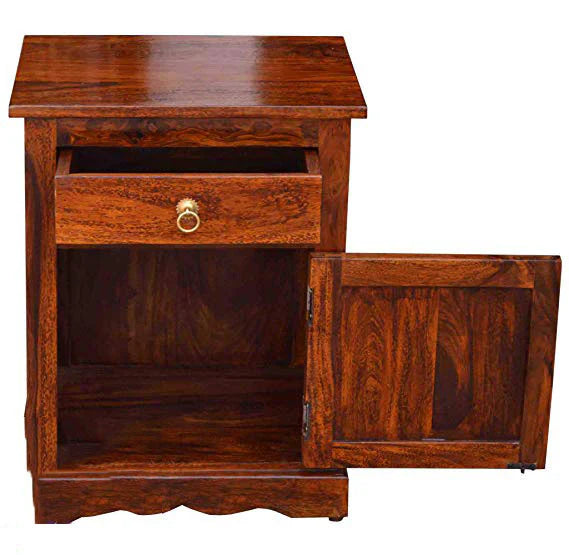 Udaipur Handicrafts Wood Bed Side Table