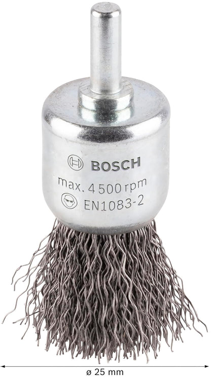 Bosch Professional 6mm Shank Pencil Brush 25mm Crimped,
