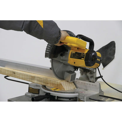 DEWALT DW714-IN 10"(254 mm) Corded Compound Mitre Saw With 80T TCT Alu. Blade, 1650W Univ. Motor, 4600 RPM, Max. Cross-cut Capacity 90 Deg.: 130 mm, Ideal For Cutting Wood & Tiles, Horizontal D-Handle