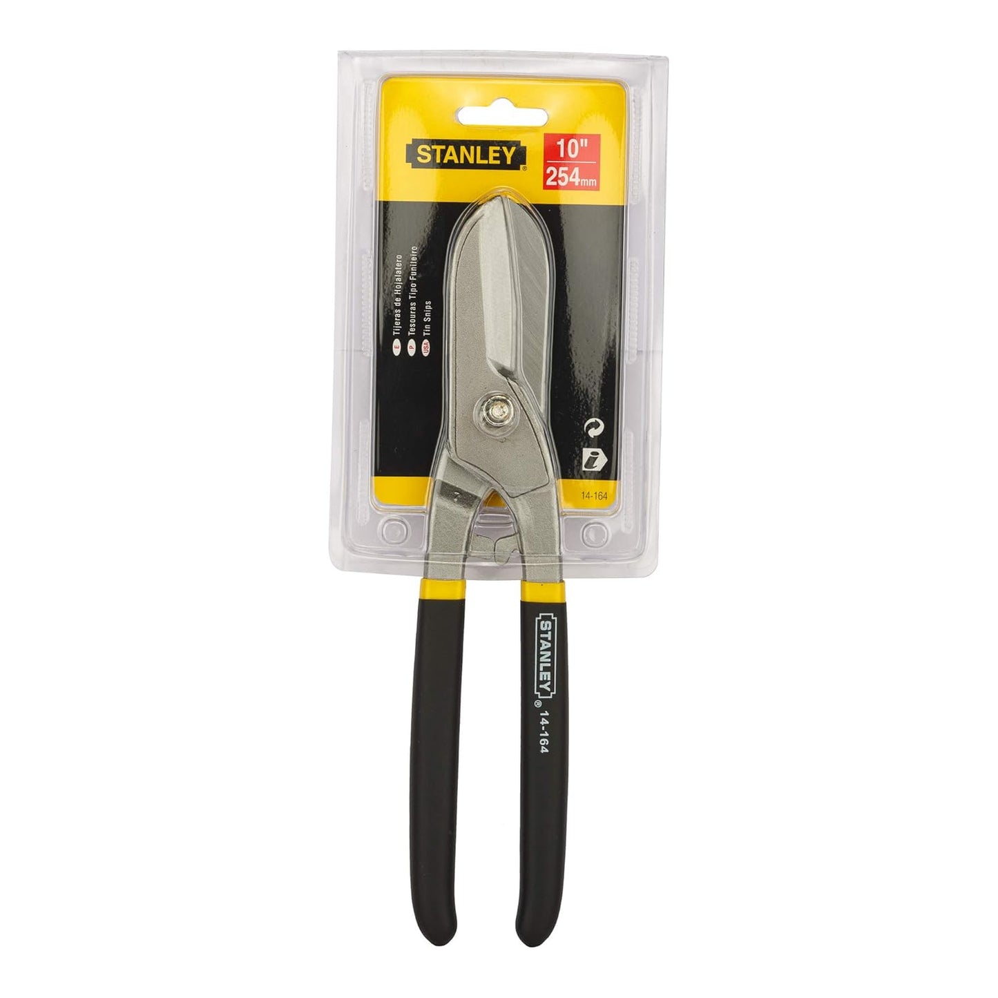 STANLEY 14-164 10''/250mm Tinsnips Without Spring (Silver and Black)
