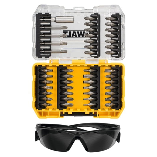 DEWALT DT70703-QZ 47-Piece Screwdriver Set with Tinted Safety Glasses in Small TOUGHCASE®, TSTAK Compatible