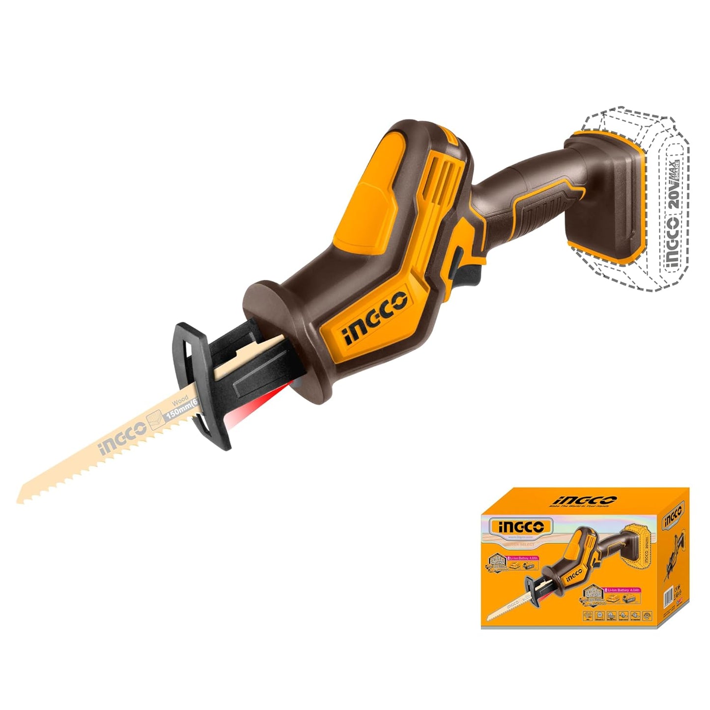INGCO Cordless reciprocating saw CRSLI6508