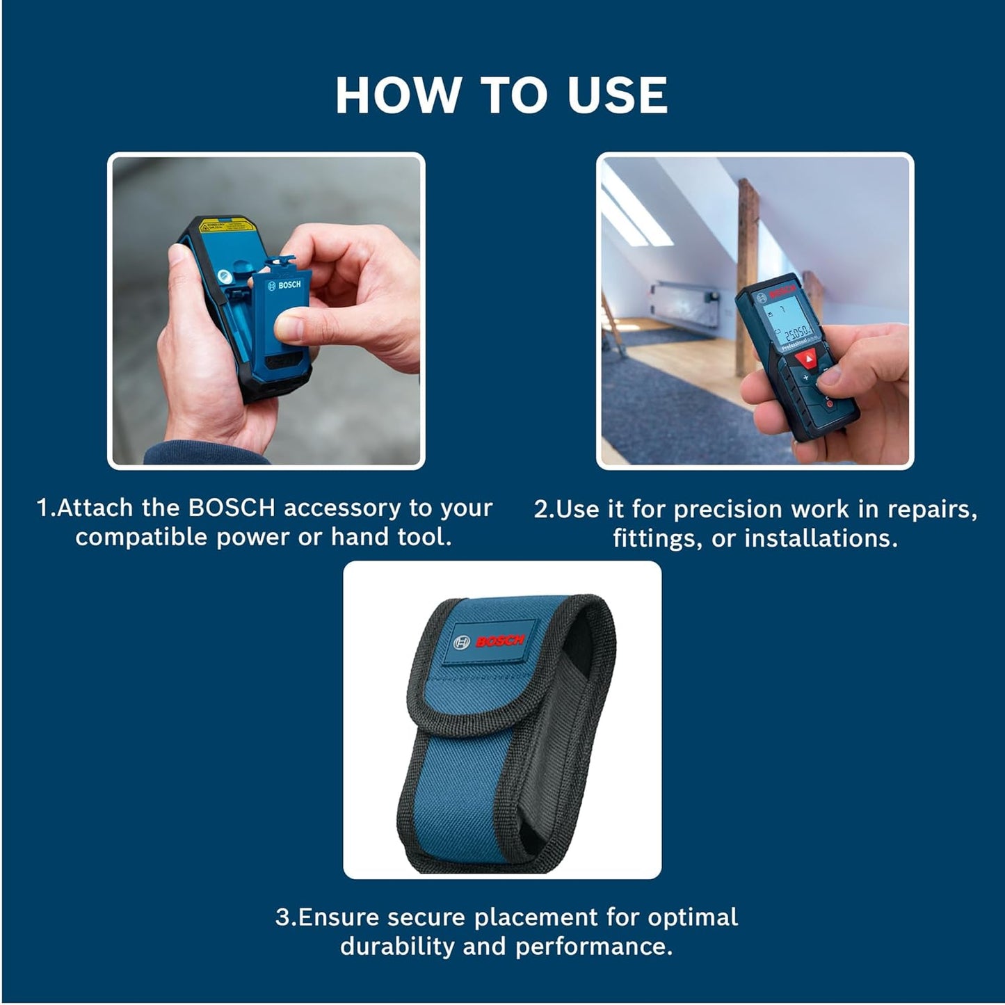 Bosch GLM 40 Pouch Professional – Durable, Long-Lasting Tool Part with Compact Design (10 x 2 x 2.7 cm, 28g) – Ideal for Everyday Use, Properly Packaged