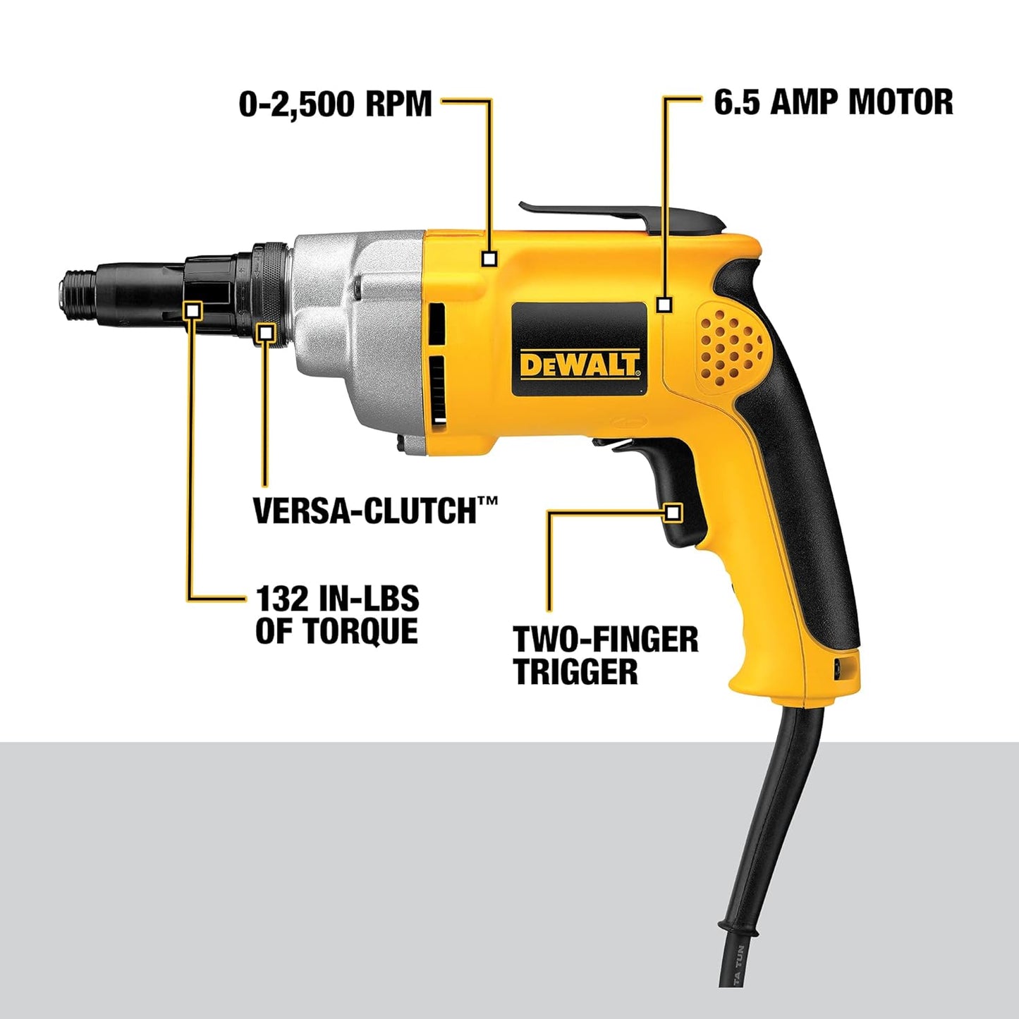 DEWALT DW268-B1 540 Watt 26 Nm Torque VSR Torque Adjustable Screwdriver