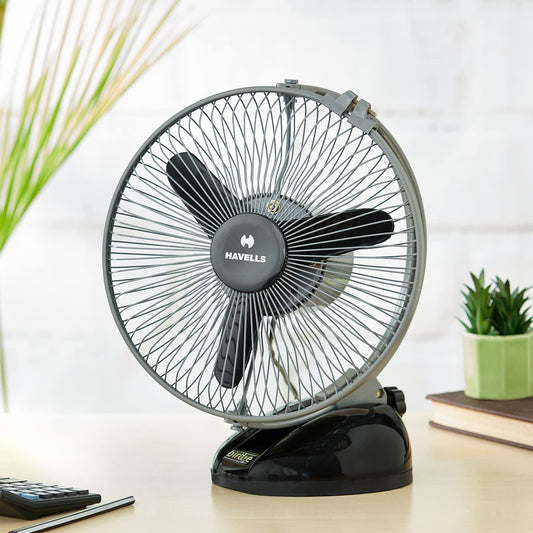 Havells Birdie 230mm Personal Fan (Black Grey)