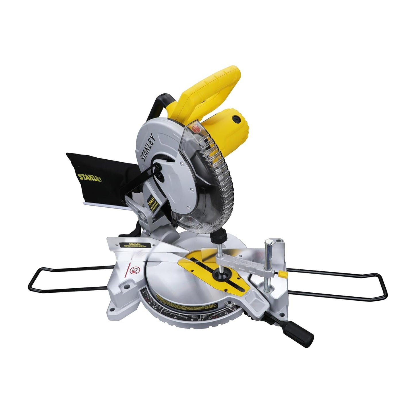 STANLEY SM16-IN 1650W 10" Compound Mitre Saw, 4800 RPM, Compact Size and Lightweight 254mm Blade Diameter+ 1 Year Warranty, (Yellow and Black)