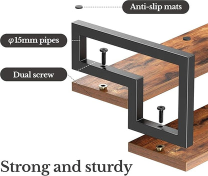 Udaipur Handicrafts Wood Spice Rack Shelf, Kitchen Organizer Rack, Rack Stand, Kitchen Counter Organizer, 30 x 15 x 15 cm, Dark Brown