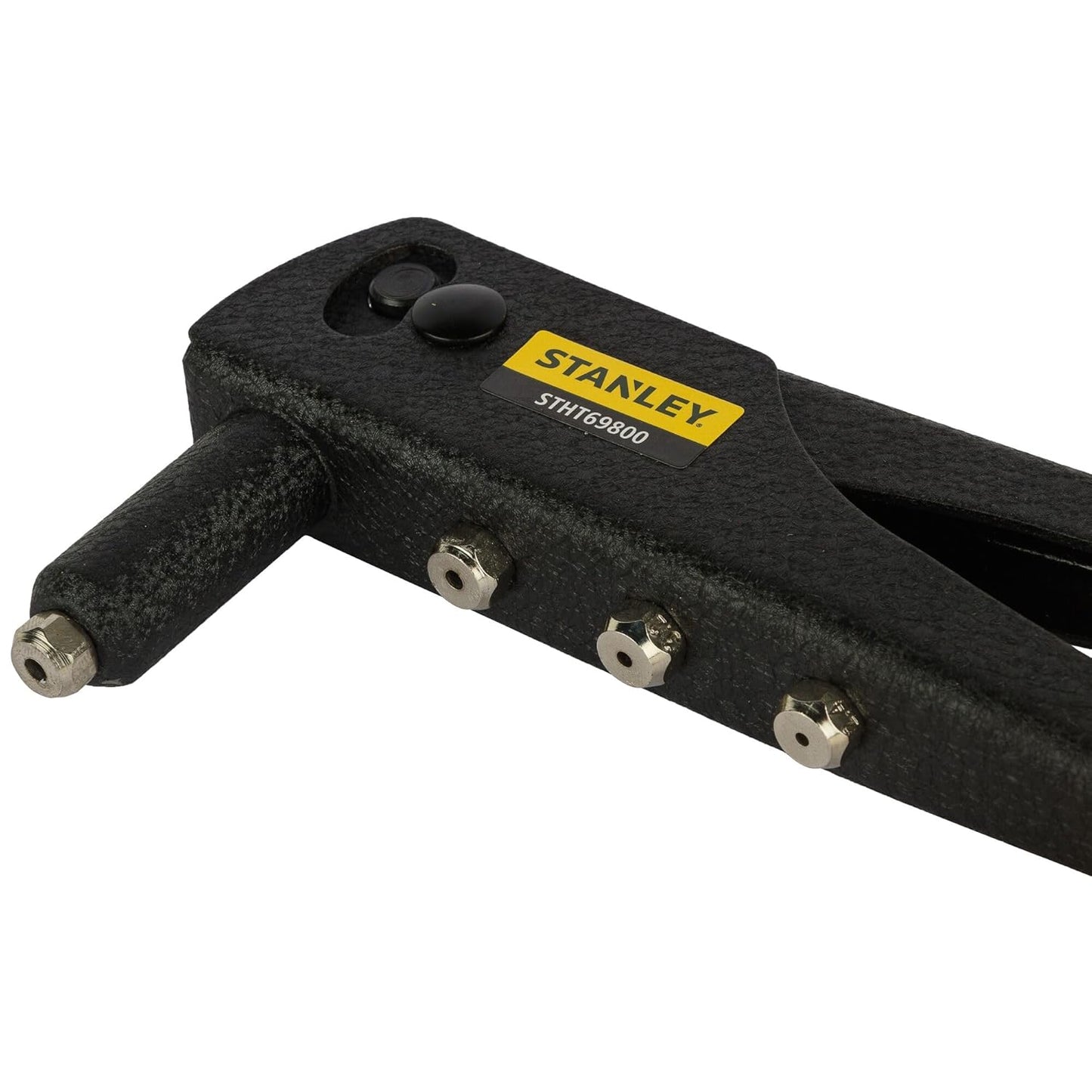 STANLEY STHT69800-8 Heavy Duty Riveter Set with 4 Nozzles & Anti-Corrosion Properties Ideal for Joining & Fabrication of Sheet Metals, Leather & Plastic Parts, YELLOW & BLACK