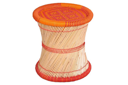 UdrCrafts® Cane Wood Stool for Living Room Indoor-Outdoor and Garden (Multicolour)