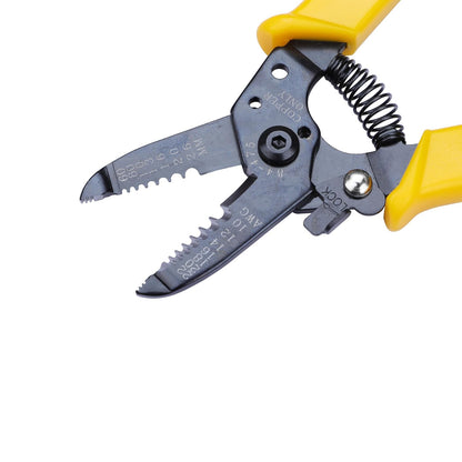 STANLEY 84-475-22 6" 150 mm Wire Stripper Ideal for Cutting, Stripping Speaker Wires & Appliance Cords for Home, DIY & Professional Use, YELLOW & BLACK
