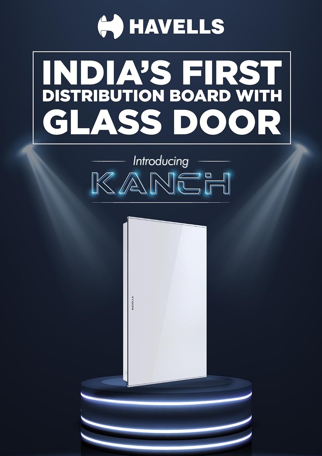 Havells Kaanch Glass Door Distribution Box - 2 tier 28 Module