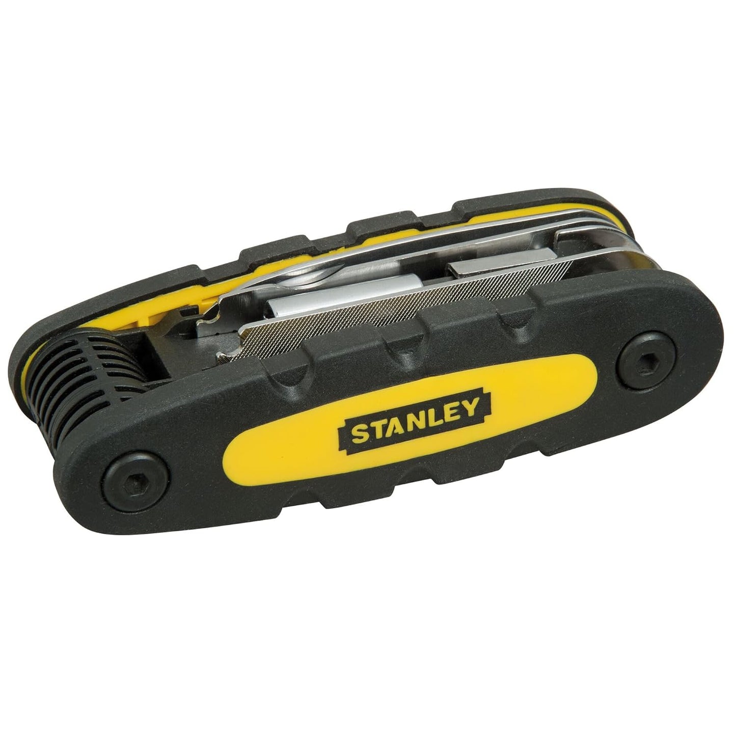 STANLEY STHT0-70695 Folding and Locking 14-in-1 Multi-Tool, Compact & Portable, KIT Contains Knife, Saw, Bottle Opener, File, Holder for Bits & Drive Adaptor for Sockets