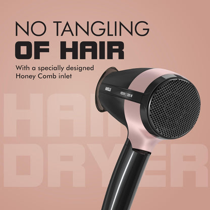 Havells 1200W Foldable Hair Dryer; 3 Heat Settings With Cool Shot (Hot/Cool/Warm),Heat Balance Technology|Cool Black|Your Perfect Blow Dry Companion For Effortless Hair Styling|Hd3161-1200 Watts