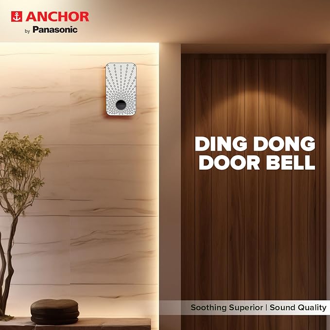 Anchor by Panasonic Dual Tone Doorbell | Calling Bell for Home | Door Bell for Office, School