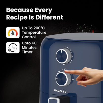 Havells Prolife Brio Air Fryer 4.2 L| Aero Crisp Technology for Air Circulation| See Through Window| Non-Stick Silicon Coated Basket| Adjustable Temperature and Time| 2Yr Door Step Warranty by Havells