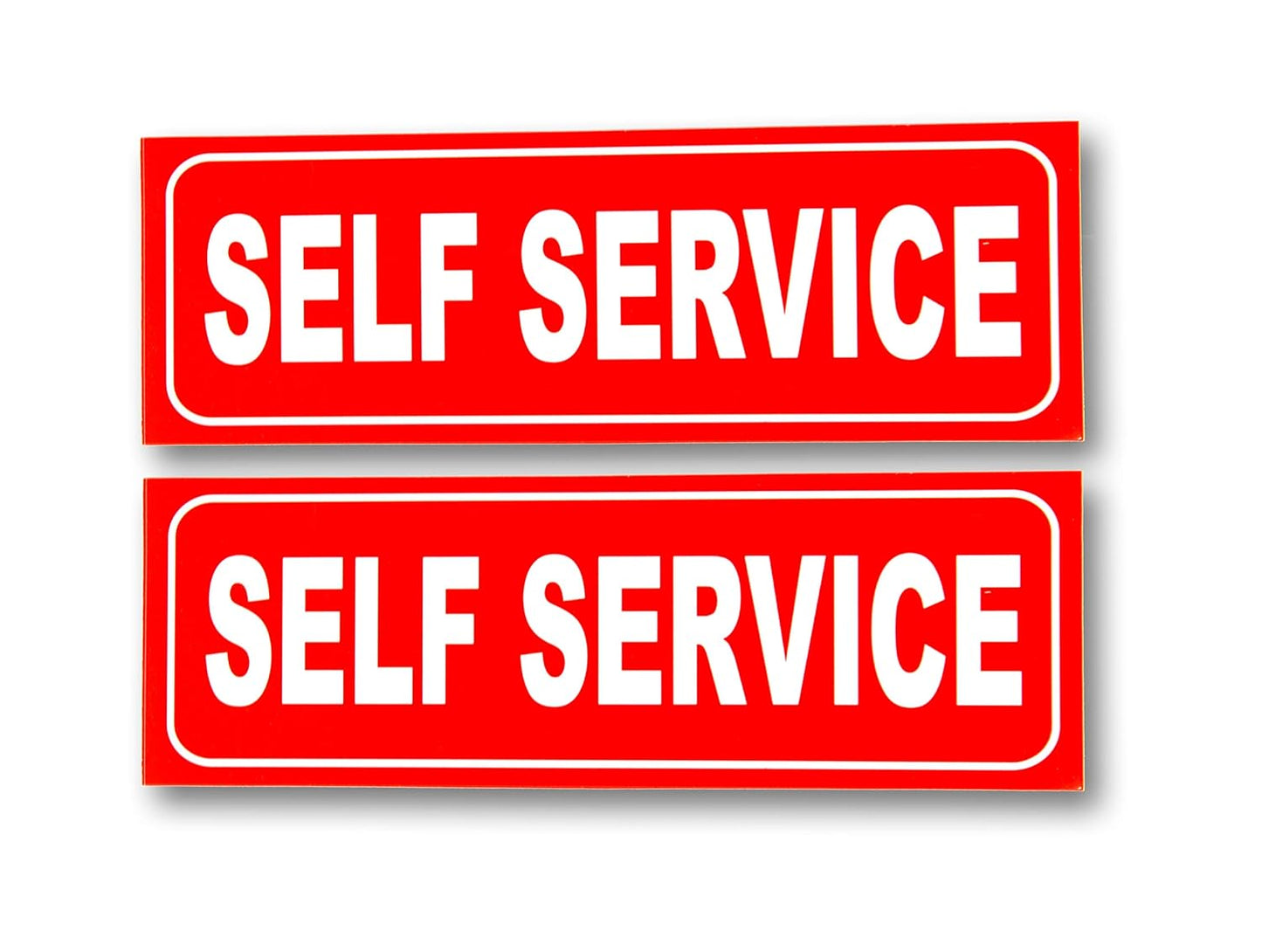 Akshar Arts Bhuwana Self Service Sign Sticker Decal - Easy to Mount Weather Resistant Long Lasting Ink Size (9" x 3")
