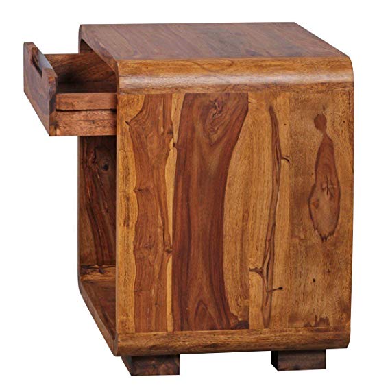 Udaipur Handicrafts Wood Bed Side Table