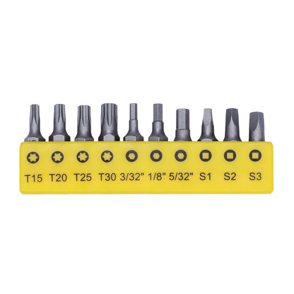 Stanley 68-071-23 26-Piece Insert-Bit Chrome-Vanadium Screwdriver Set For Home, Diy, Professional & Industrial Use Ideal For Electrical & Plumbing Tasks, Yellow & Black - Chrome Vanadium Steel