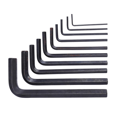 STANLEY 69-253 Metric Hex Key Set (10-Pieces), 1.5mm to 10mm, ANSI Certified, Made From S2 Steel, Clear Size Marking, Folding Plastic Carry Case, Anti-Corrosion Treatment, Black & Yellow