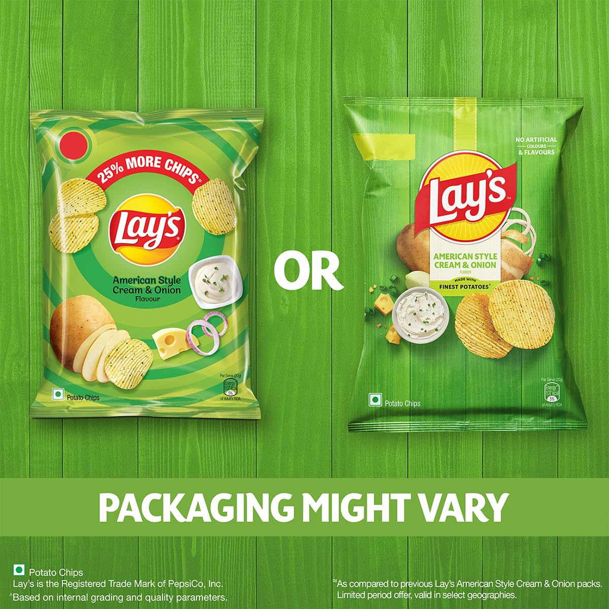 Lay's American Style Potato Chips - Cream & Onion, 58 GRAMS