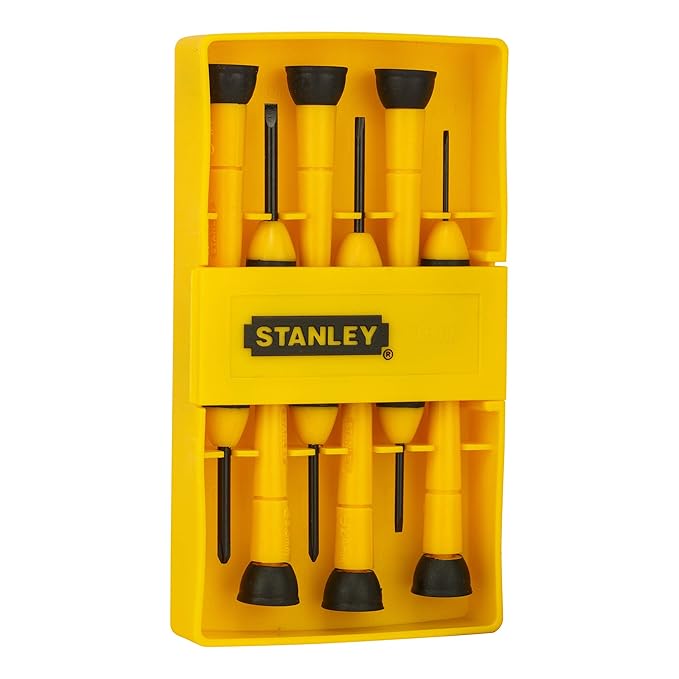 STANLEY 68-0002C Cushion Grip Screwdriver Set-16 pcs (Yellow and Black)