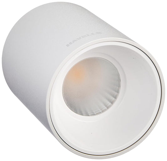 Havells Crysta Deco Surf Cob 12W 3K White W,Led-Spotlights,Energy Efficient,Long Life of 25000 Burning Hours,Beam Angle of 36°,Metal Body Cob with Integrated Driver,Warm White (3000K)