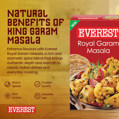 Everest Royal Garam Masala - 100g | Premium 13-Spice Blend for Rich Aroma, Colour & Flavor | Authentic Garam Masala Powder for Curries, Gravies & Indian Cooking