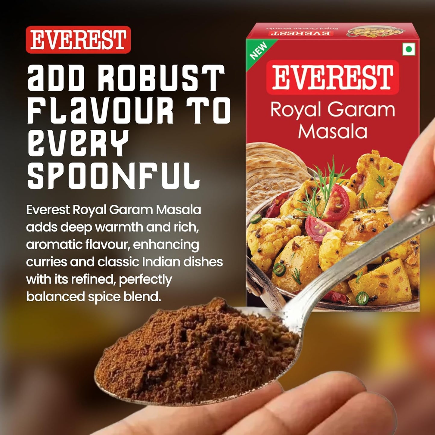 Everest Royal Garam Masala - 100g | Premium 13-Spice Blend for Rich Aroma, Colour & Flavor | Authentic Garam Masala Powder for Curries, Gravies & Indian Cooking