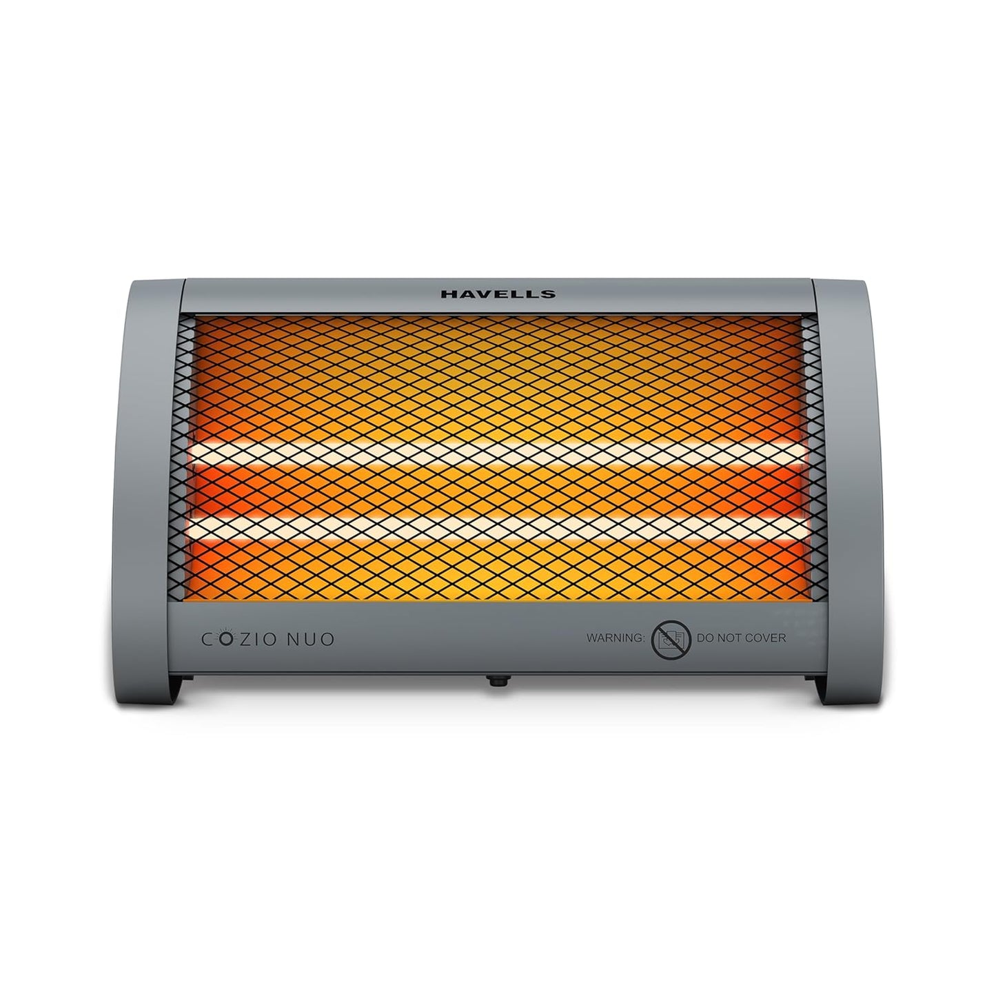 Havells Cozio Nuo Room Heater| Dual Heat Setting 400/800 Watt| Dual Quartz Heating Rods| Silent Operation| Tip Over Protection| Fire Retardant Material| Anti Rust Reflector| 2 Year Warranty(Grey)
