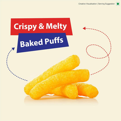 Bingo! Epiken No Rulz Masala Curlz, 80 G/85.4G(weight may vary) Masala Flavoured Super Light & Super Tasty Baked Puffs