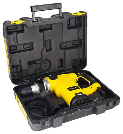 STANLEY STHR323K-IN 1250W 32mm 3 Mode L-Shape SDS-PlusHammer with Kitbox, 5.4Kg (Yellow and Black)