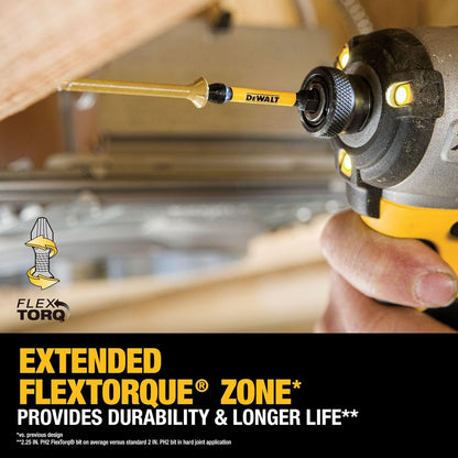 DEWALT DWA2T40IR 40-Piece IMPACT READY FLEXTORQ® Screw Driving Set With TOUGHCASE®, Ideal for DIY and Professional Screwdriving Applications