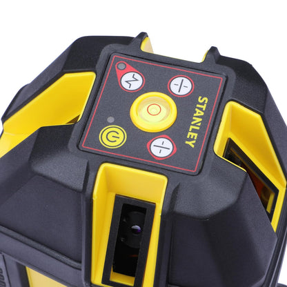 STANLEY STHT77514-1 Plastic Multiline Laser with 2*AA Batteries for Home, DIY & Professional Use, 1 Year Warranty, YELLOW & BLACK