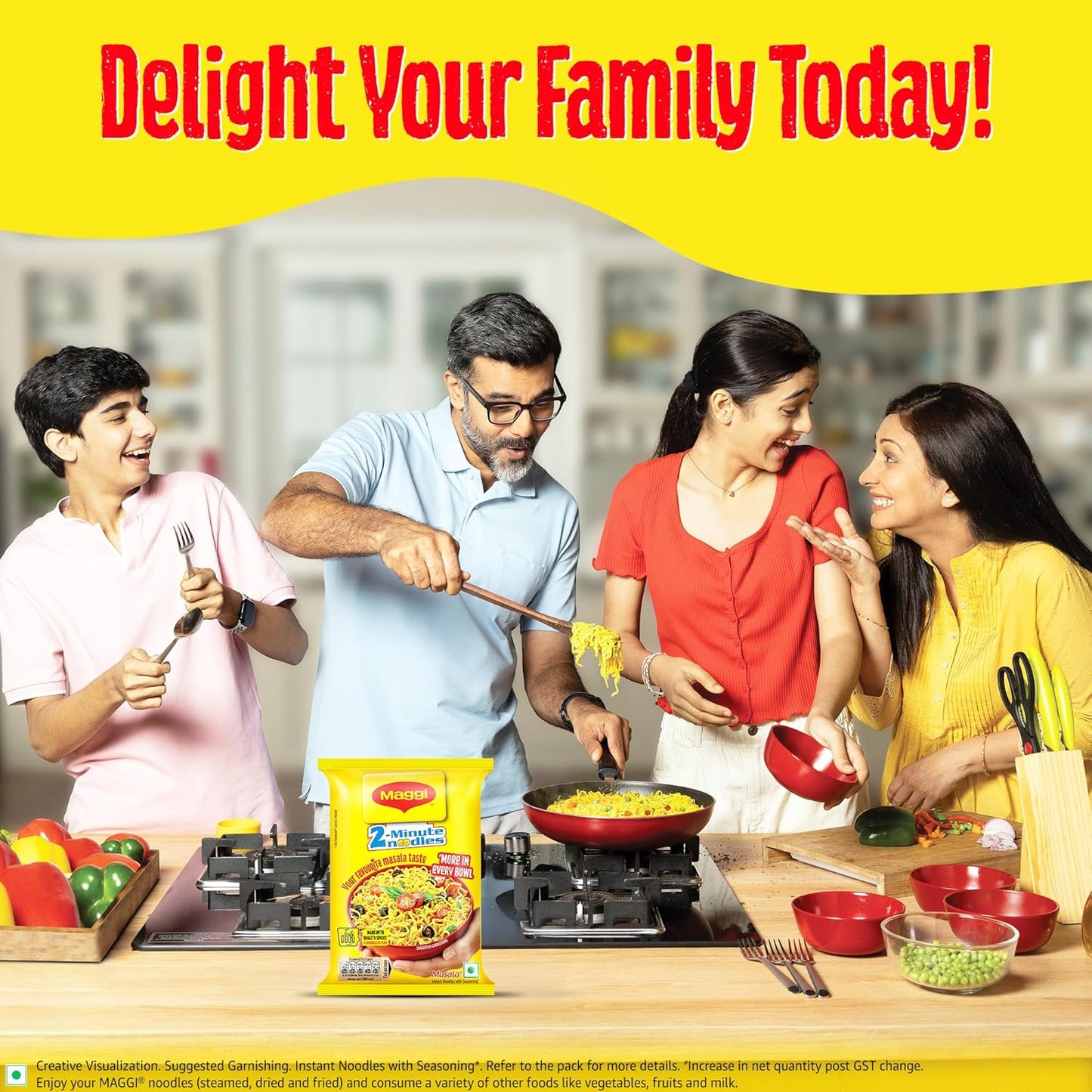 MAGGI 2-Minute Instant Noodles, Favourite Masala Taste, Masala Noodles With Goodness Of Iron, Made With Choicest Quality Spices, 840/900g Pouch (Pack of 12, 70/75g each) (weight may vary)