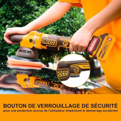 INGCO APLI20151 20V Cordless Polisher with 1 x 4.0 Ah Battery and Charger