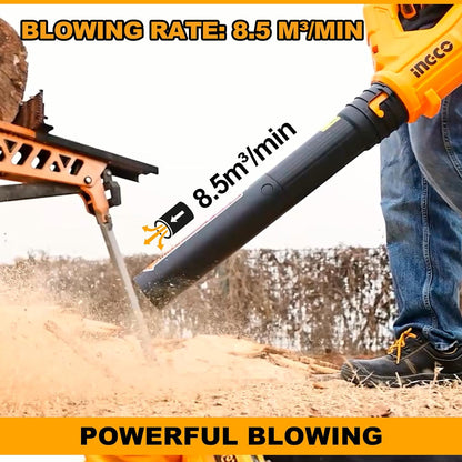 INGCO Wireless Blower, 15000 RPM, Powerful Blowing, for Workshop & Lawn Cleaning, Car Cleaning, Dust Cleaning, Gardenging Works