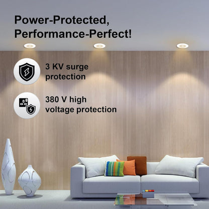 Havells Polycarbonate 15W FAZER NEO Round Led Panel Ceiling Color Changing Light (Cool White/Warm White/Natural White) - Pack of 4